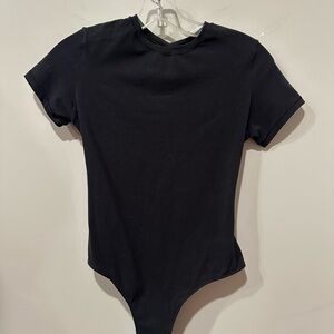 Skims Black V-Neck Bodysuit